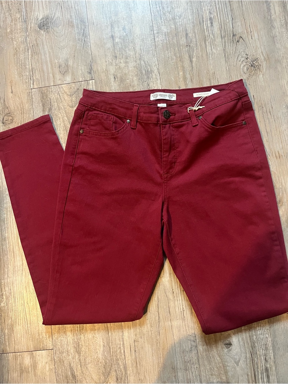 American Vintage Burgundy Skinny Jeans
